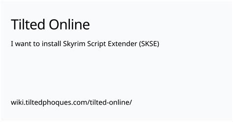 Image result for How to Install Skyrim Script Extender SE
