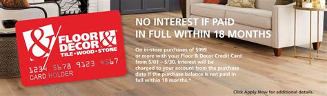 Floor Decor Credit Card Application