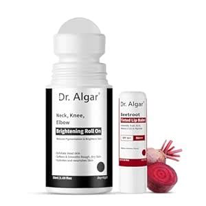 Buy DR.ALGAR Brightening Knee Roll On and Beetroot Lip Balm Combo ...