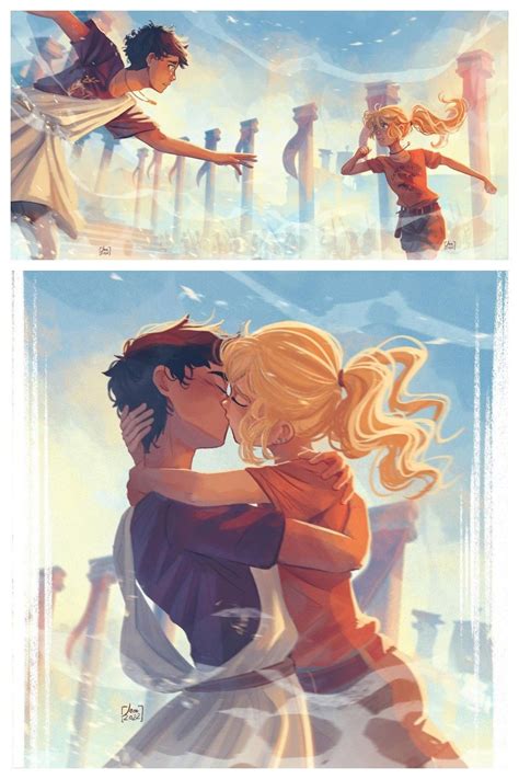 Percy and Annabeth | Percy jackson comics, Percy jackson art, Percy ...
