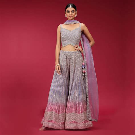 Lavender Leehnga Choli with Beautiful Embellishments – Suvidha Fashion