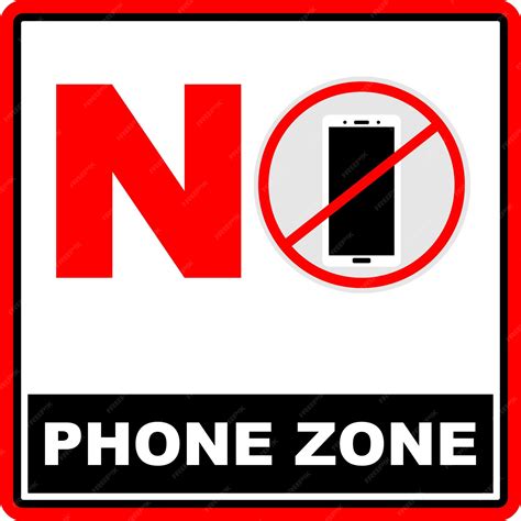 Premium Vector | No phone zone sign and sticker vector