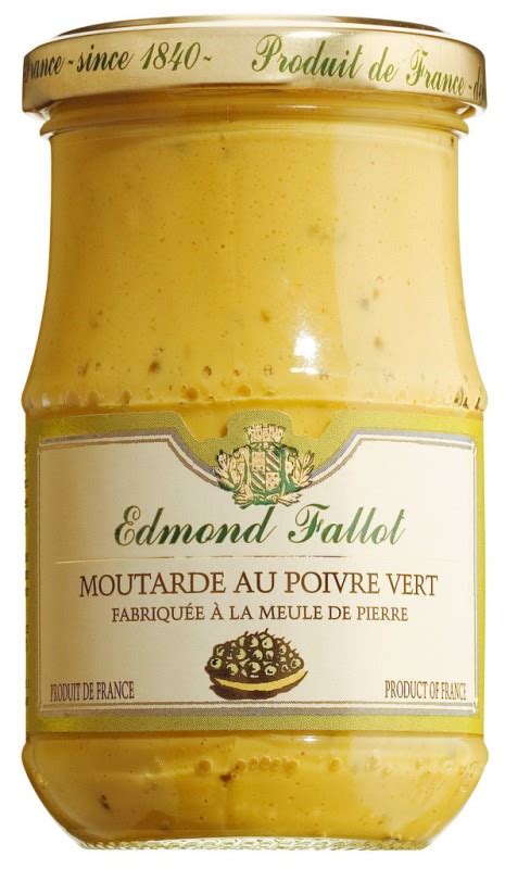 Moutarde au poivre vert, Senape di Digione al pepe verde, Fallot, 105 g ...