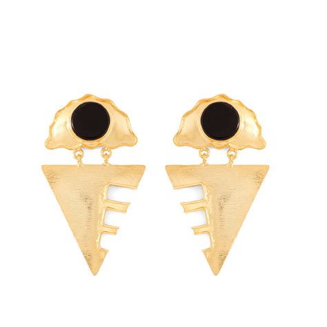 Luminous Gold Toned Pair Of Earrings – VOYLLA