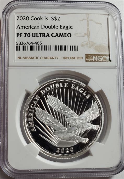 Cook Islands 2020 Silver American Double Eagle NGC PF70 Ultra Cameo ...