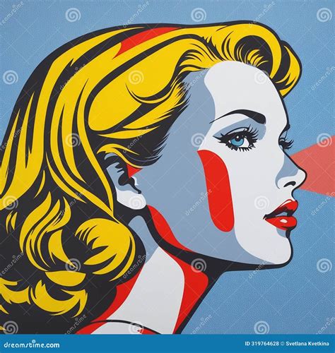 Roy Lichtenstein Style, Ben-Day Dot Halftones, Comic Pop Art, Housewife ...