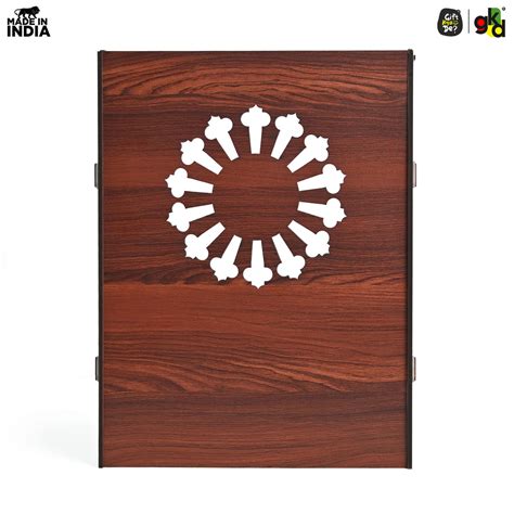 Wooden Temple for Home Wall Mounted with LED Light | Traditional ...