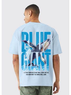 Buy PRONK Blue Giant Men Oversized Graphic T-Shirt (XS) Online