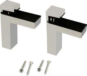 BTL Adjustable Glass Shelf Bracket (Chrome Finish, Material-Zinc Alloy ...