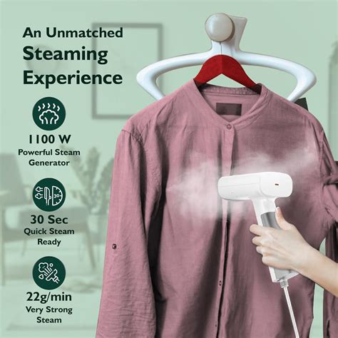 HAVELLS Vela Handheld Garment Steamer for Clothes | 1100 Watt | 360 ...
