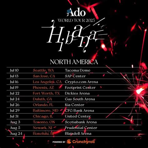Hibana World Tour 2025: ADO World Tour 2025 All Details