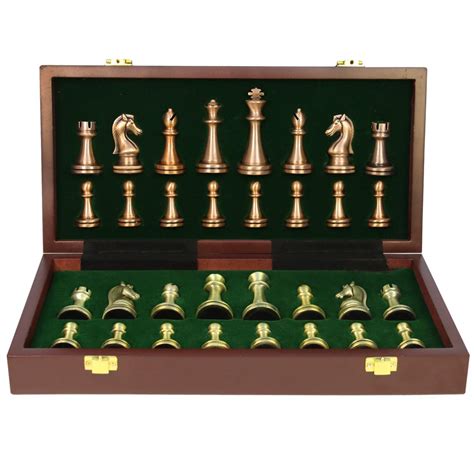 Buy Auroal Chess Set, Large Metal Deluxe Chess, Chess Set for Adults ...