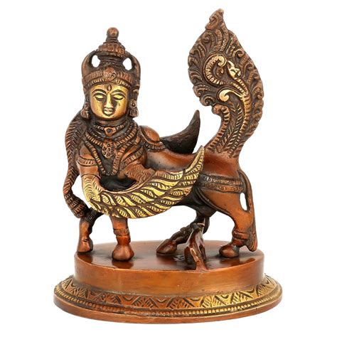 Buy CraftVatika Cow Idol Brass Sculpture Kamdhenu Kama-dhenu Wish- Cow ...