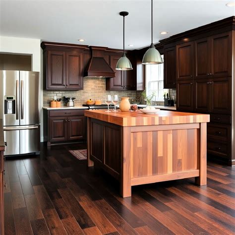 25 Kitchens With Dark Wood Floors You'll Adore