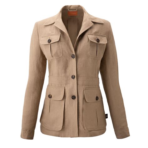 Westley Richards Ladies Linen Safari Jacket in Sand
