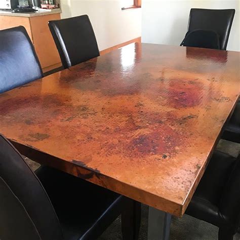 Copper Top Dining Table _ Luxury Copper Dining Tables – HSIWA