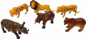 lifestylesection World Large Rubber Toys Animal Set for Kids - World ...