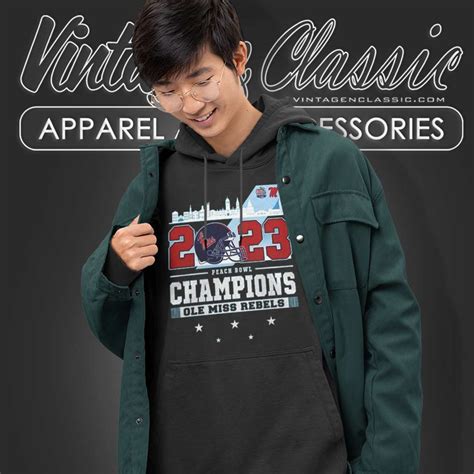 2023 Peach Bowl Champions Ole Miss Shirt - Vintagenclassic Tee