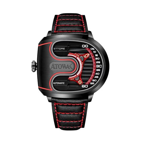 Buy Atowak Digital Red Dial Men's Faux Leather Watch-Et12-S3888 at ...