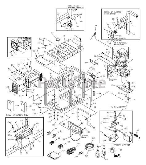 Generac 9801-7 - Generac EXL 10,000 Watt Portable Generator Main Unit ...