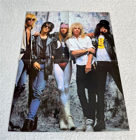 Guns N Roses 1989 GNR Swedish Poster Music Magazine OKEJ 1980s Axl Rose ...