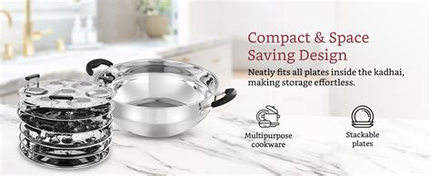 Buy Amazon Brand - Solimo Stainless Steel Induction Bottom Kadhai with ...