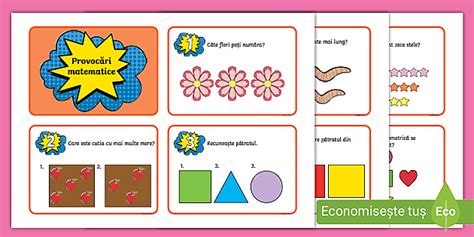 Micii matematicieni – Cartonașe cu provocări matematice