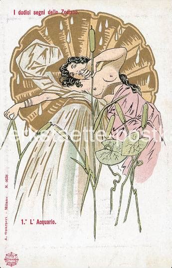 Set 12 AK Sternzeichen Italien - um 1900 - color - Wiener Werkstätte ...