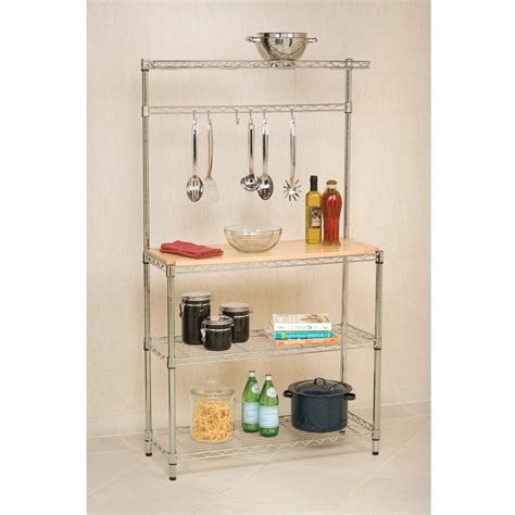 Metal And Wood Bakers Rack - Foter