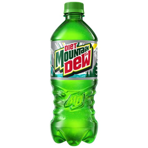 Diet Mountain Dew Citrus Soda, 20 fl oz Bottle for Breakroom - Walmart ...