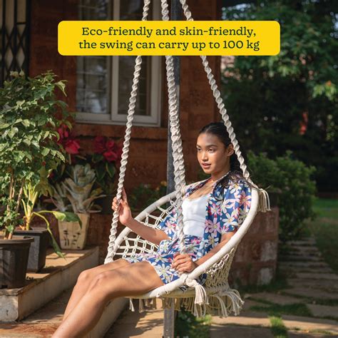 Buy cotton rope swing for home | Safe Home Delivery | Ugaoo