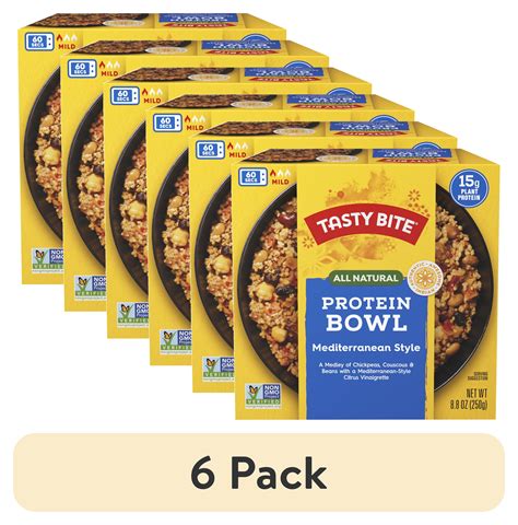 (6 pack) Tasty Bite Mediterranean Protein Bowl 8.8oz - Mediterranean ...