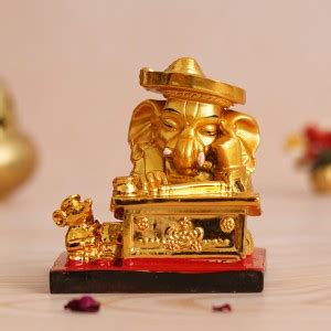 eCraftIndia Munim Lord Ganesha Statue - God Idol for Office, Shop, Car ...