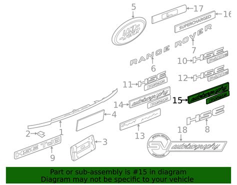 2020-2021 Land Rover Range Rover Nameplate LR134489 | Land Rover OEM ...
