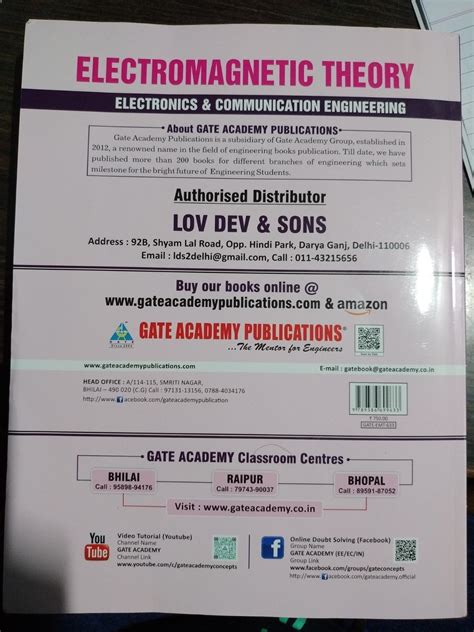 Buy GATE Books: Gate Academy EC Electromagnetic Theory for GATE-ESE ...