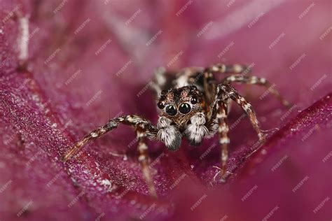 Premium Photo | Spider jumper macro, arachnophobia, beautiful jumping ...