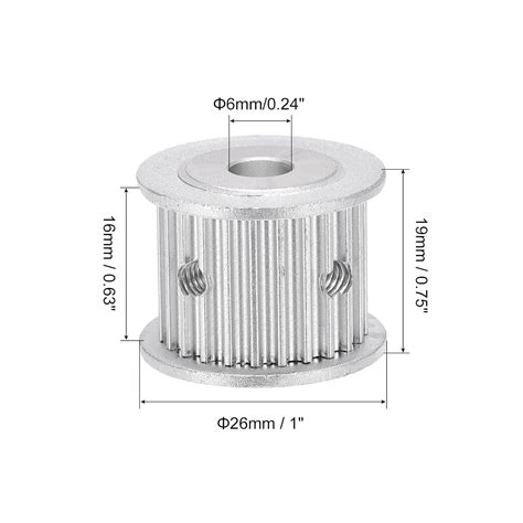 Buy MECCANIXITY 3M24 Teeth Timing Pulley Synchronous Wheel Belt Drive ...