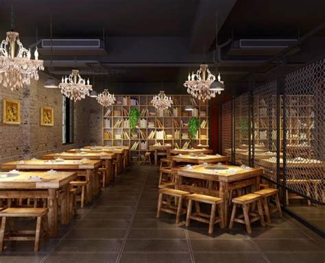 杭州140平米咖啡厅室内装修设计图_装信通网效果图