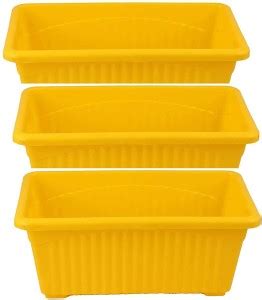 BGE Rectangular Plastic Pots for Plants, Jupiter Flower Pots for Home ...
