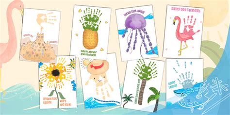 Summer Handprint Activity Posters Pack | Twinkl Art Gallery