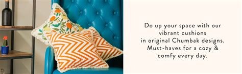 Chumbak Cotton 200TC Cushion Covers, 16x16 inch, Multicolour, Set of 5 ...