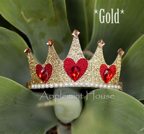 Queen of Hearts Crown, Queen of Hearts Costume Headband, Birthday Crown ...