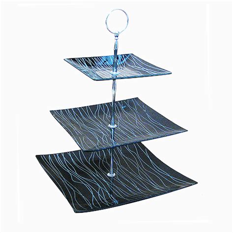 Etažer za kolače stakleni 160189-1 | Volim svoj dom