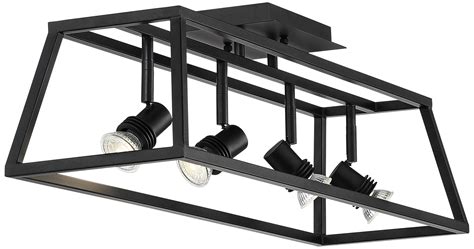 Buy Pro Track Carmel Flat Black Cage 4-Light LED Track Fixture Online ...