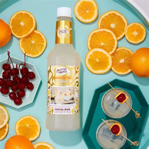 Master of Mixes Collins Drink Mix, Ready to Use, 1 Liter Bottle (33.8 ...