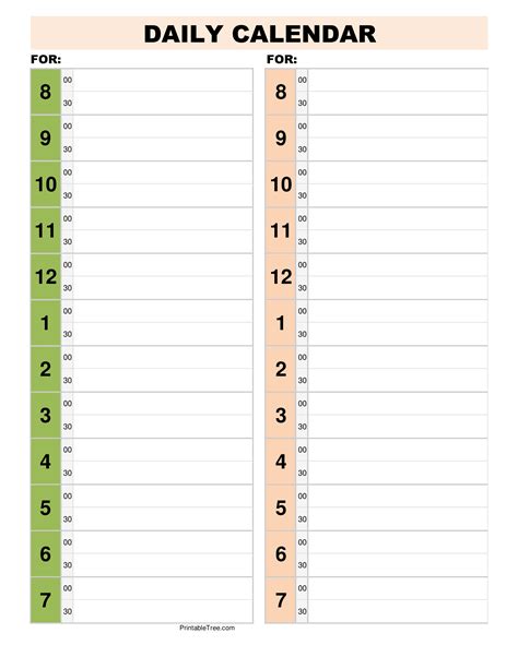 Printable Daily Calendar Template 2013 Philofaxy: Diaries 2025