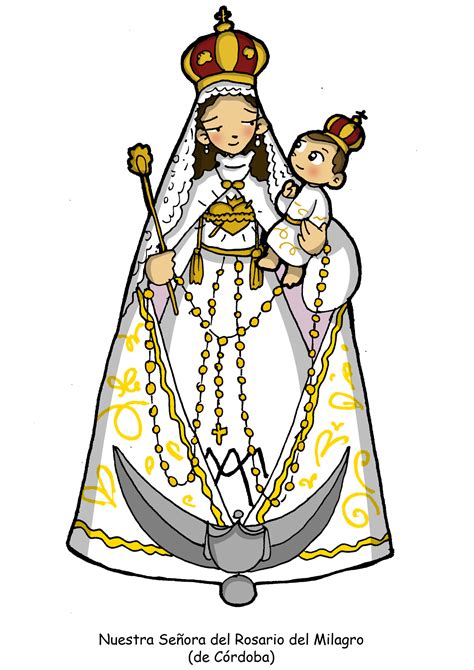 Dibujos para catequesis: LA VIRGEN DEL ROSARIO DEL MILAGRO DE CÓRDOBA