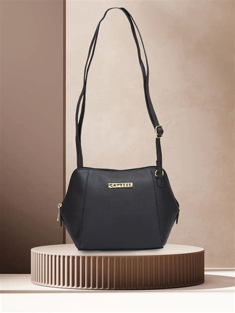 Buy Caprese Holden Small Sling Solid Faux Leather For Women Black @ Rs ...