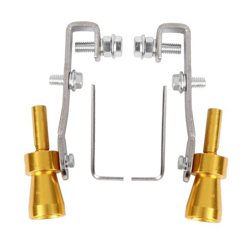 Adium 2pcs Fake Turbo Sound Car Maker Exhaust Sound Simulator Golden ...