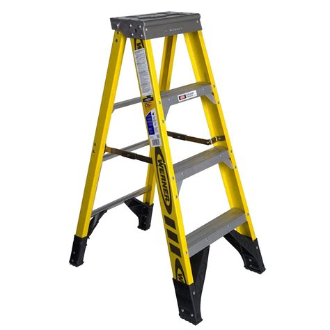 Werner 3 Step Ladder Aluminum Drabest Pro Aluminium 4x3 Stairwork